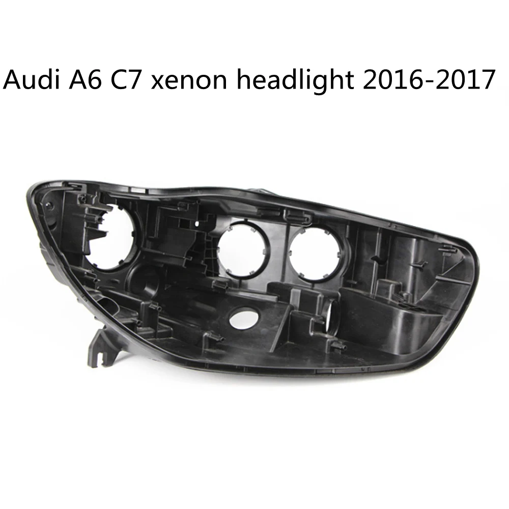 Headlight Base Auto Xenon HID Headlight Housing LOW VERSION For Audi A6 C7 2016 2017 Headlight Black Casing