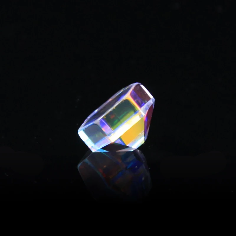 Dichroic Prism Six-Sided Bright Light X-Cube Stained Glass Prisms Crafts for Decoration Polyhedron Glass prism