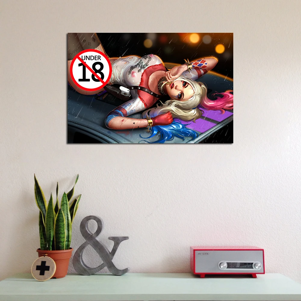 Wall Art Canvas Painting Quinn Hot Body Pictures Adult Anime Posters and Prints For Living Room Modern Decorations