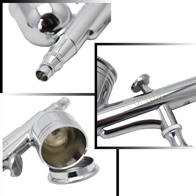 OPHIR ชุด Airbrush คอมเพรสเซอร์สำหรับเค้กตกแต่งศิลปะหัตถกรรม Hobby Paint Airbrush เค้ก Decorating_AC034 + AC004A + AC011
