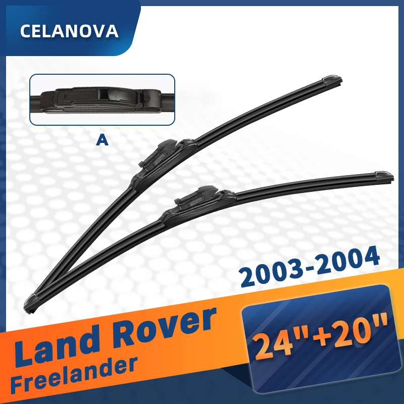 

CELANOVA Windshield Wiper Blade For Land Rover Freelander 2003-2004 24"+20" Frameless Windscreen Rubber Wipers