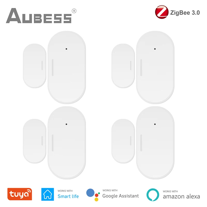 Tuya Smart ZigBee Door Window Contact Sensor Smart Wireless Door Detectors Open/Close APP Remote Alarm Via Alexa Google Home