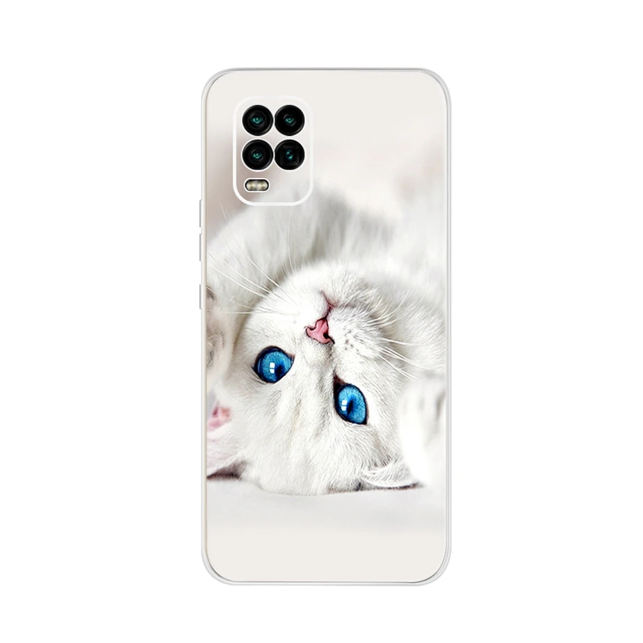For Xiaomi Mi 10 Lite 5G Case Cute Cat Butterfly Soft Silicone Phone Cases For Xiaomi Mi 10 Lite 10Lite Back Cover Fundas Bumper