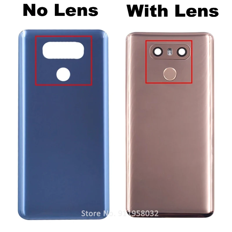 Battery Cover Rear Door Housing For LG G6 LS993 US997 VS998 Back Cover Case with Fingerprint Button+Camera Lens+Adhesive Tape