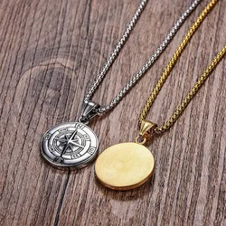Creative Fashion Personality Men's Necklace Compass Pendant Simple Jewelry Accessories Gift for Men