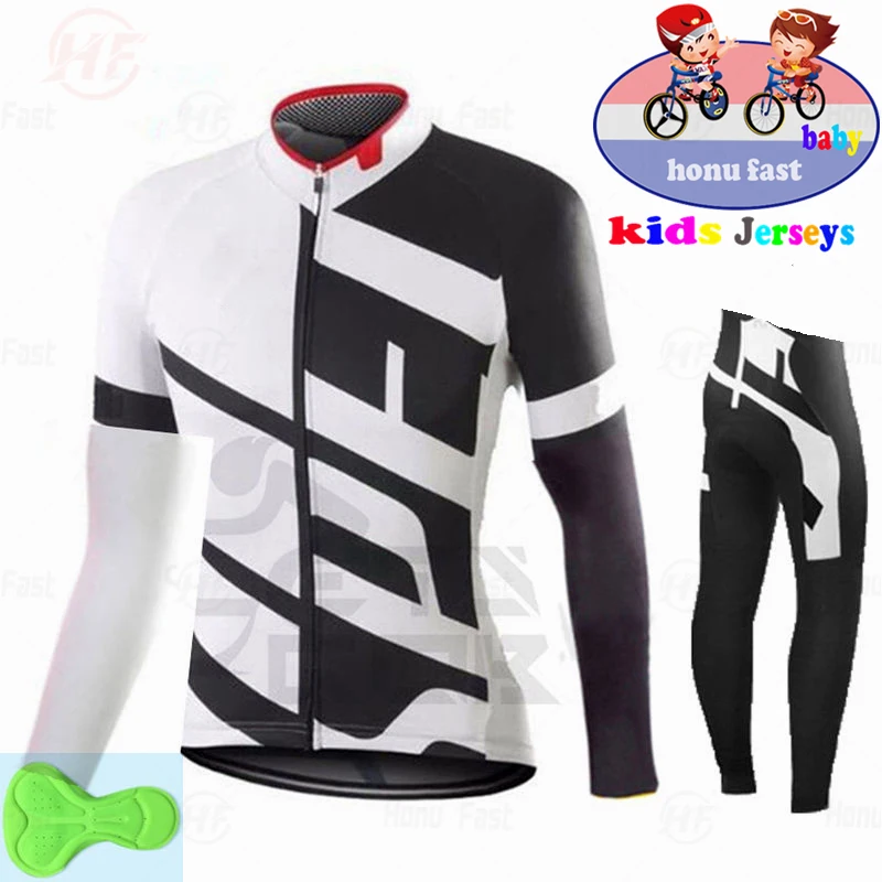 New 2022 Kids MTB Long Sleeve Cycling Jersey Team Cycling Clothing Boys Cycling Set Girls Spring/Autumn Mallot Ciclismo Hombre