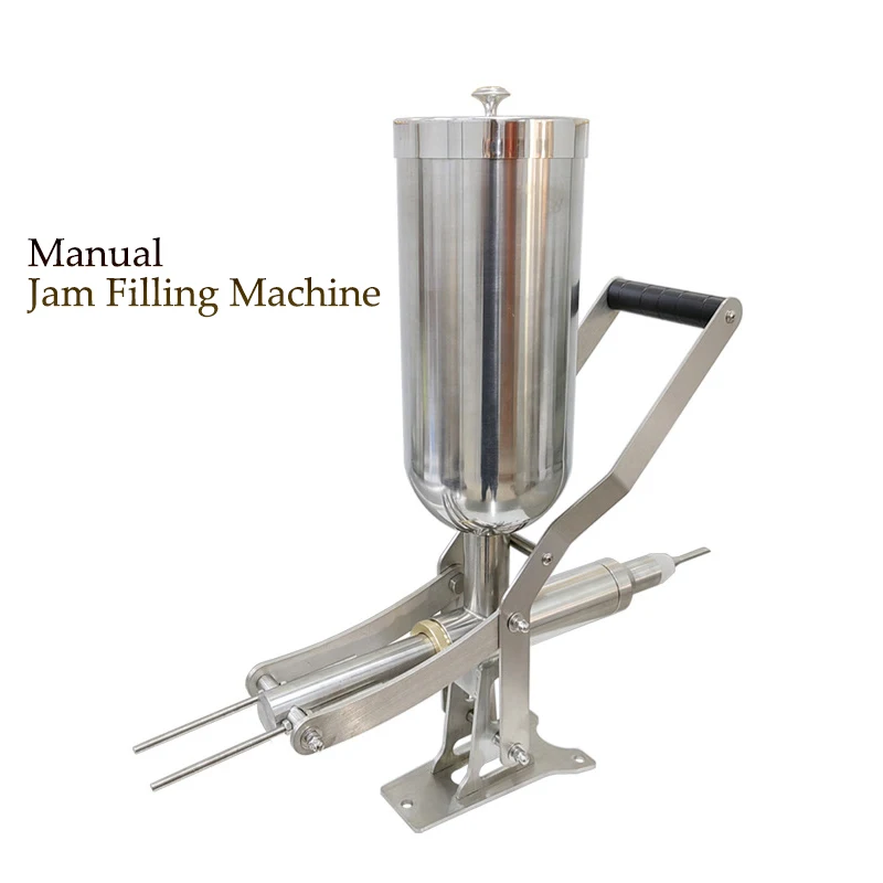 5L Manual Jam Filling Cream Filler Stainless Steel Bread or Puffs Chocolate Juice Sauce Filling Machine With 3 Nozzle Mold