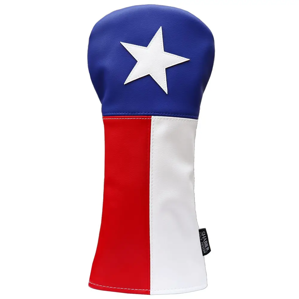 Texas Golf Club Head Cover - Premium, Hand-Made Leather Lone Star Design Headcovers - TX Pride Styled