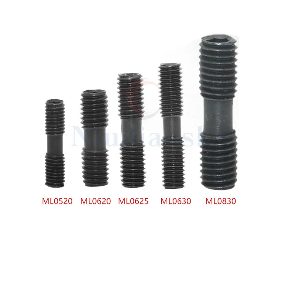 10pcs ML0520 ML0620 ML0625 ML0630 ML0830 ML0835 Double Head Screws CNC Lathe Tool Accessories Fix Parts For Turning Tool Holder