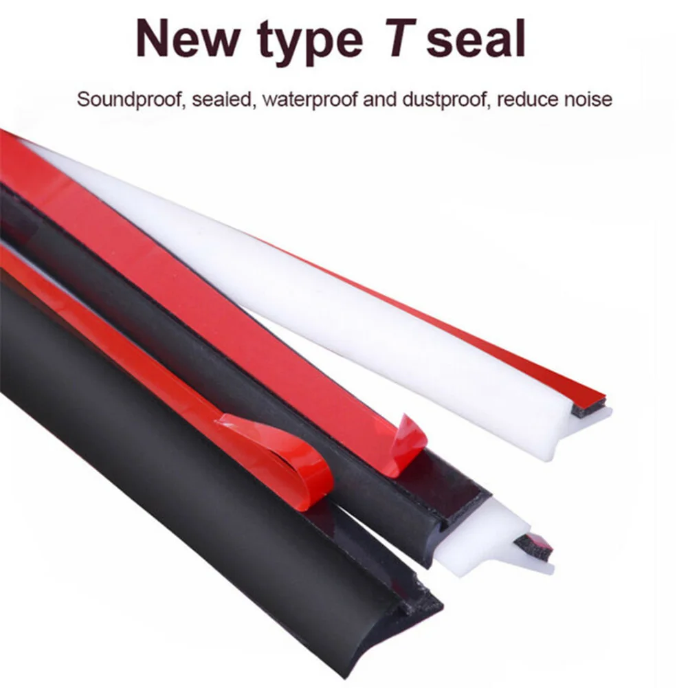 New Arrival High Quality 2M T-Type Rubber Sealing Strip Black For Car Edge Trim Bumper Lip Side Skirt Automotive Rubber Seal Sla