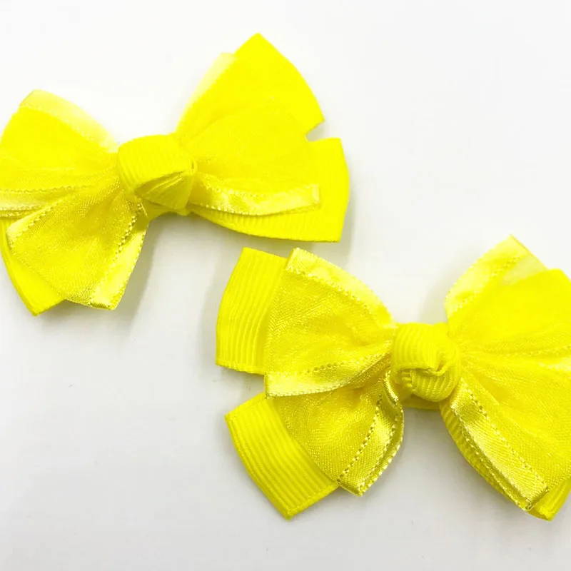 20pcs Grosgrain Ribbon Bows DIY Appliques Wedding Craft Gift A66