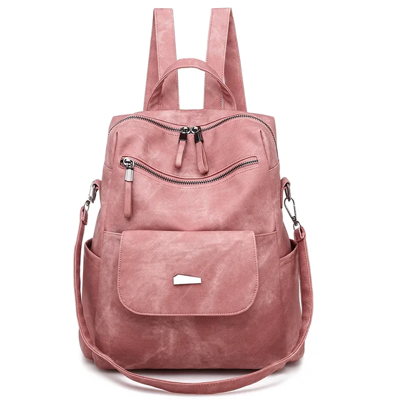 Sweet Candy Backpack Women PU Leather Rucksack Women\'s Knapsack Travel Backpacks Shoulder School Bags Mochila Back Pack