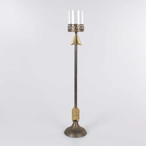 Euro Flora Decorative Metal Arrow Candlestick Candle Holder