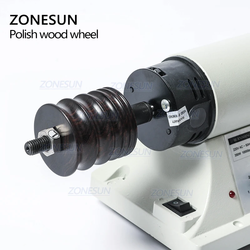 ZONESUN Leather Edge Polisher For Leather Burnishing Machine Ebony Wood Edge Polishing Slicker Leather Tip Side Border Polisher