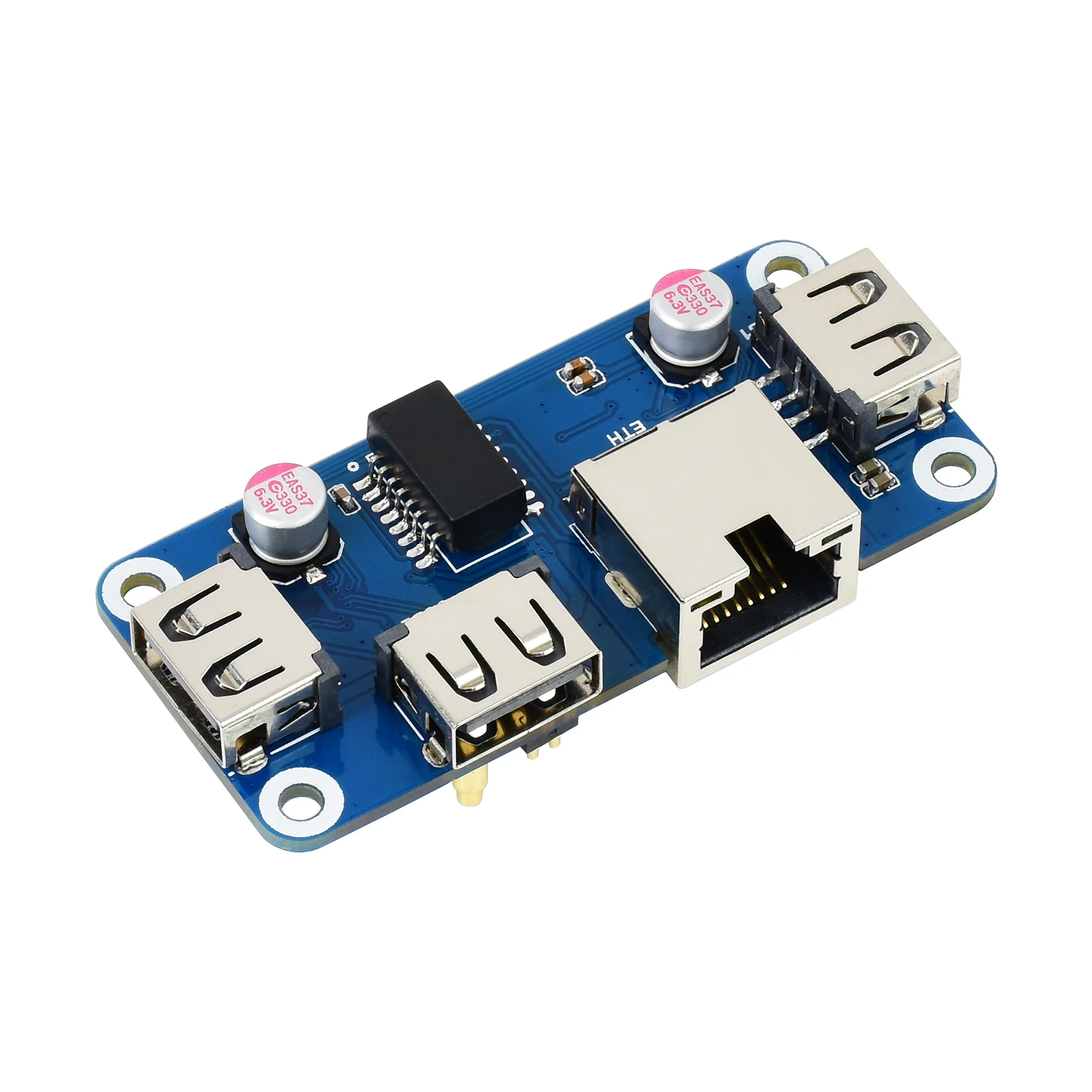 RJ45 Ethernet USB HUB โมดูลหมวก Breakout Expansion Board Starter Kit สำหรับ RPI 0 Raspberry Pi Zero W WH 3B plus 3 4รุ่น B