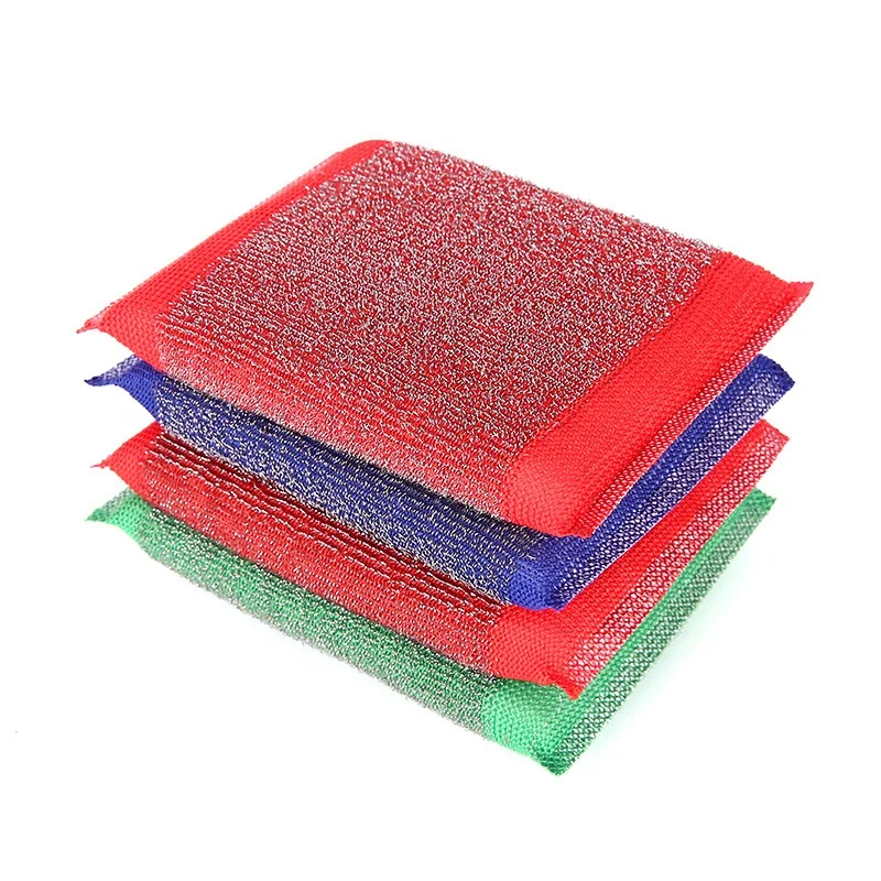 Tencere temizleme Scourer kullanımlık tavalar çelik yün sünger ovmak yıkanabilir Scrubber mutfak aksesuarları ev araçları çamaşır