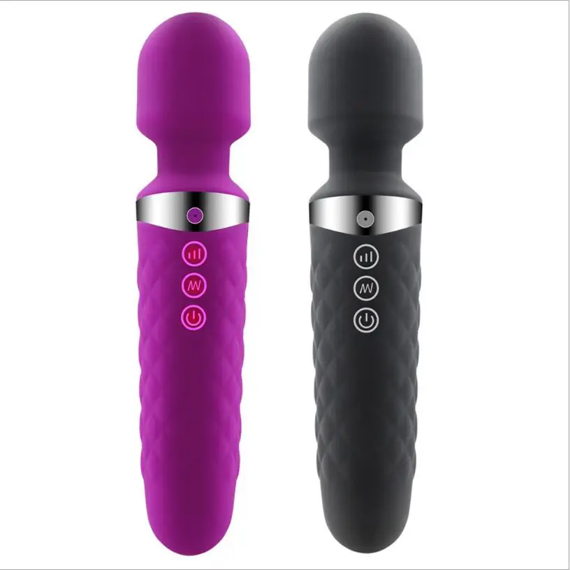 GOOD Powerful Clitoris Vibrators USB Recharge Magic Wand AV Vibrator Massager Sexual Wellness Erotic Sex Toys for Women  S0988