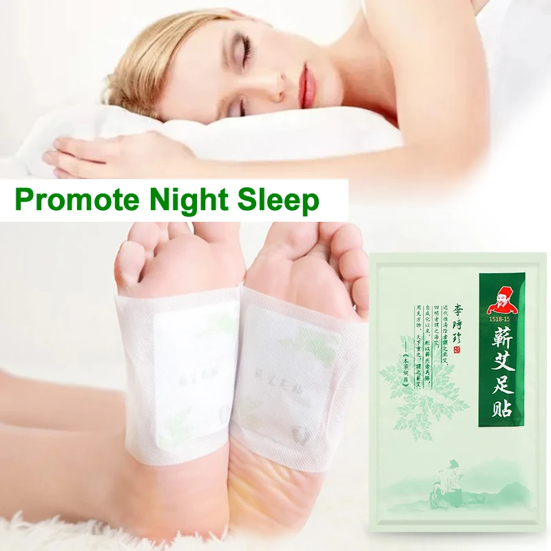 2Pcs/Bag Wormwood Foot Detox Patch Improve Sleep Quality Slimming Sticker Loss Weight Relieve Anxiety Body Relaxing Care Plaster