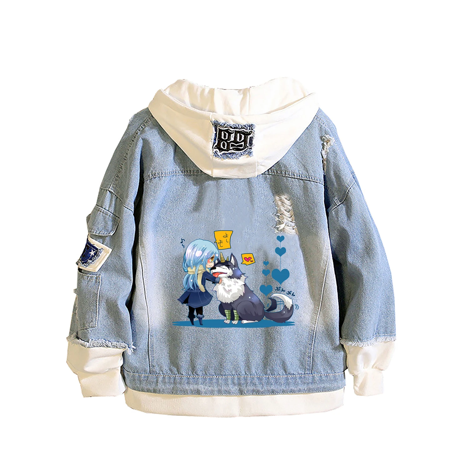 That Time I Got Reincarnated as a Slime Cartoon Demin Jackets Anime Jeans Sweatshirt Harajuku Streetwear Couple Hoodies