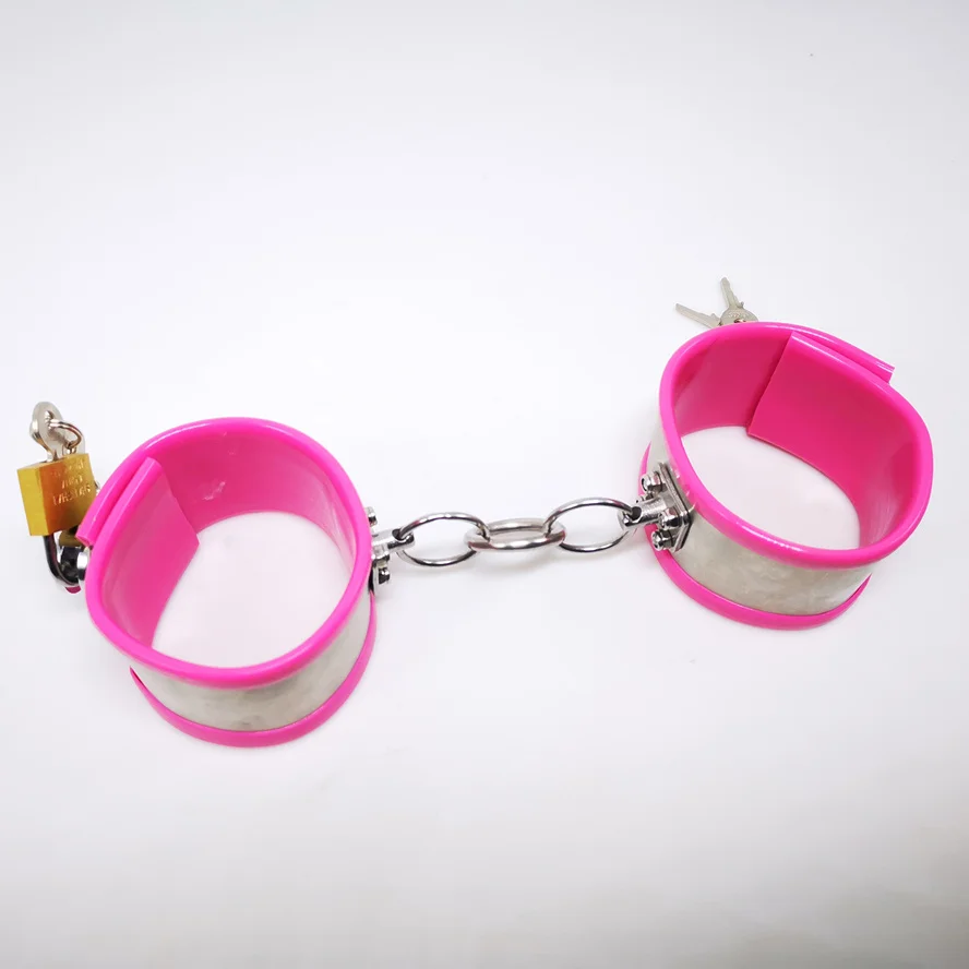 BDSM สแตนเลส Handcuffs ห่วงเซ็กซ์ทอยข้อเท้า Cuffs Restraints เพศผู้ใหญ่ Slave Bondage Fetish สำหรับหญิงและชาย