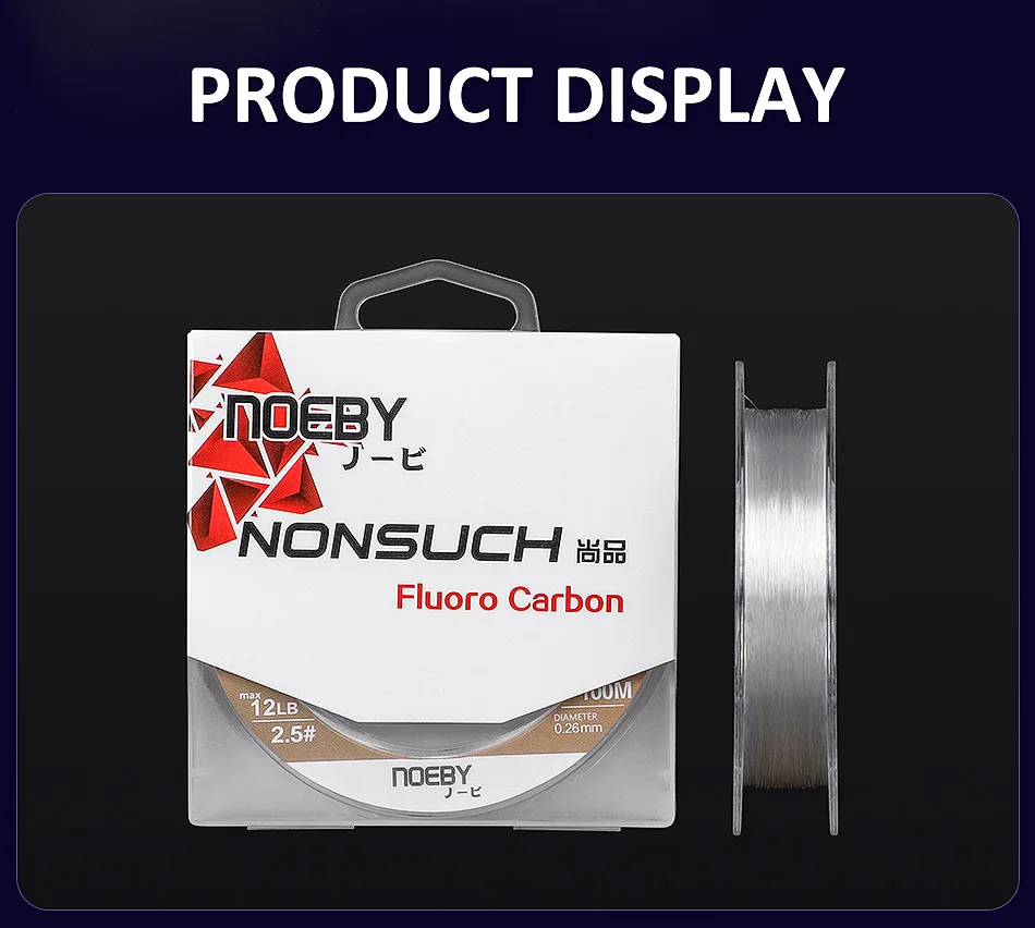 NOEBY Fluorocarbon Leader Line 4-32lb 100m 150m Invisible Abrasion Resistant Fishing Leader