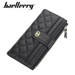 2022 New Women Wallets Plaid Pattern Soft PU Leather Long Female Purse With Zipper Quality Fashion Card Holder Wallet For Women