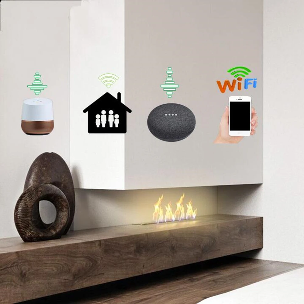 

60 inch Automatic Quemador Smart Bio Kamin Ethanol Burner Electric Fireplace Decoration