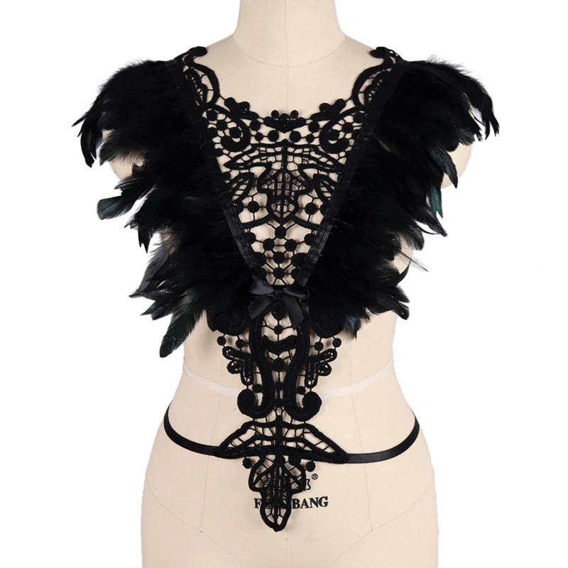 Angel Wing Shoulder Strap Feather Beauty Harness Collar Sexy One-Word Underwear Suitable For Any Figure Fetish Exotic Festival