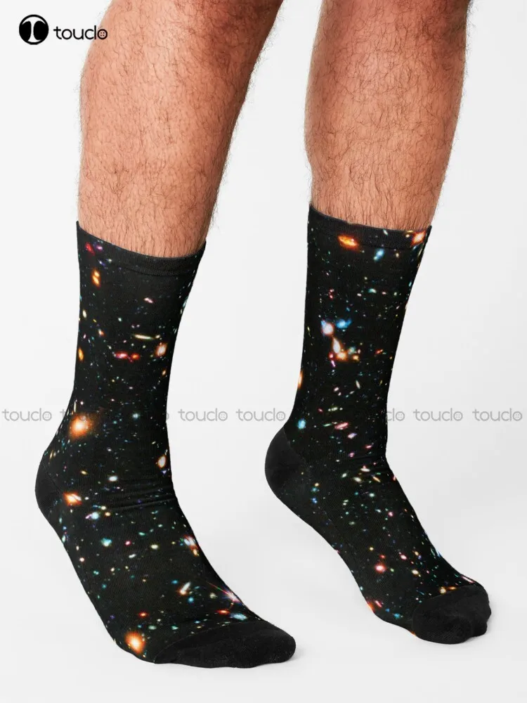 Hubble Extreme Deep Field Socks Womens Running Socks Personalized Custom Unisex Adult Teen Youth Socks 360° Digital Print