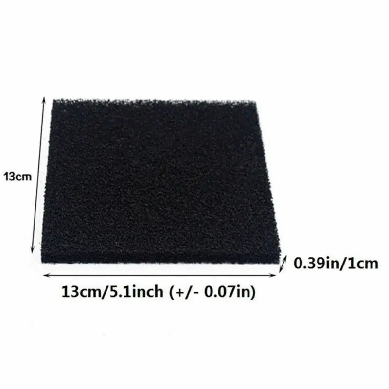 5 esponja de filtro de carbón activado negro de alta calidad, 13x13x1cm para 493 absorbente de humo de soldadura, esponja de escape ESD