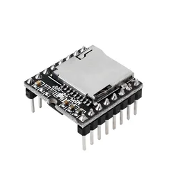 Mini Módulo de reproductor MP3 DFPlayer, módulo de placa de decodificación de voz de Audio, para Arduino, compatible con tarjeta TF, u-disk IO/puerto serie/reproductor AD DF