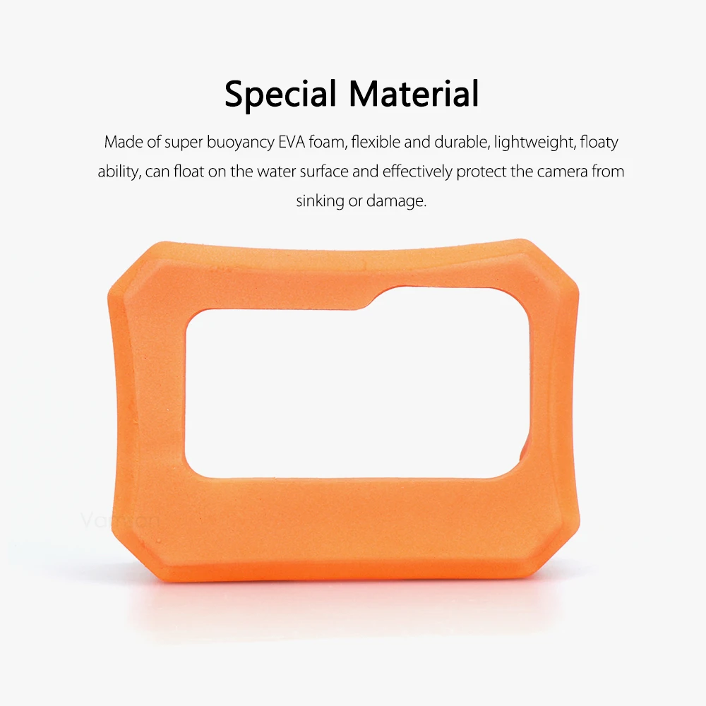 Vamson Orange EVA Floaty Protective Case Cover for GoPro Hero 13 12 11 10 9 Accessories Floating Housing for Surfing Snorkeling
