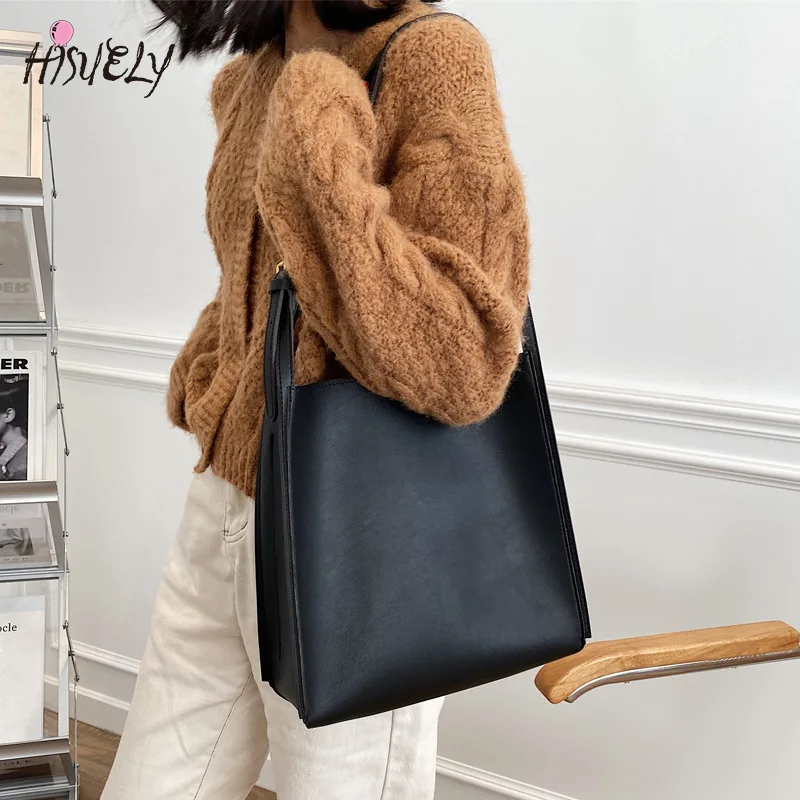 2024 New Fashion Brown Women Pu Leather Handbag Tote Ladies Casual Bag Shoulder Bag Large Capacity Female Message Bag