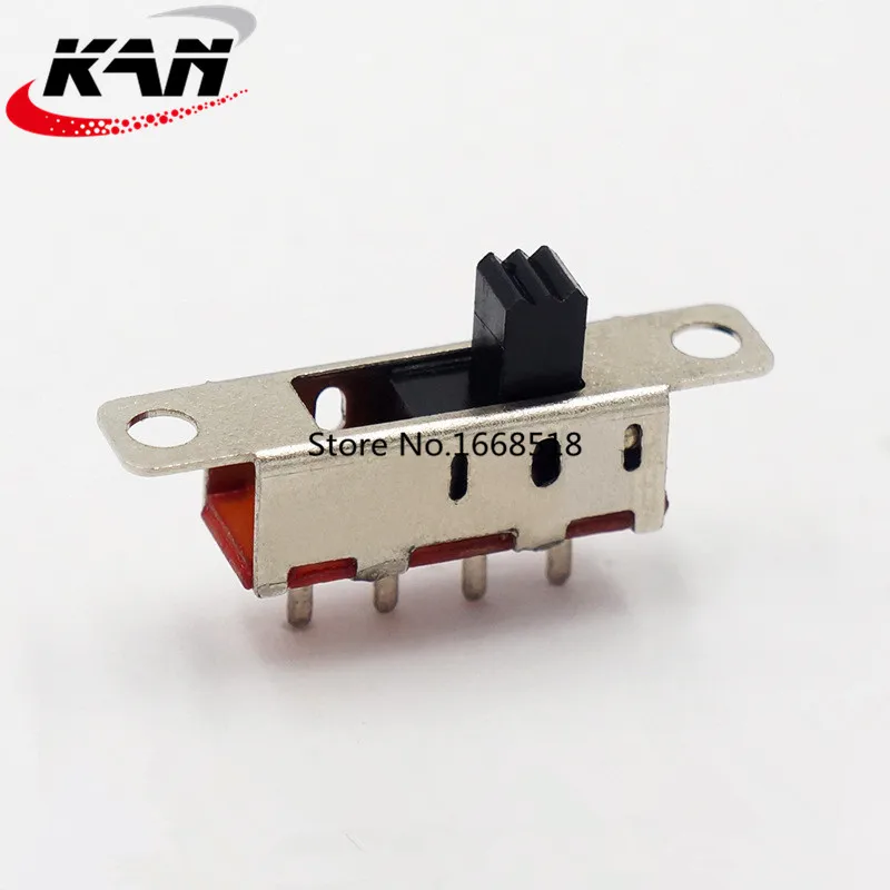 50pcs SS-13F08 / 13F12 (1P3T) single row four-leg three-gear vertical toggle switch slide switch power supply