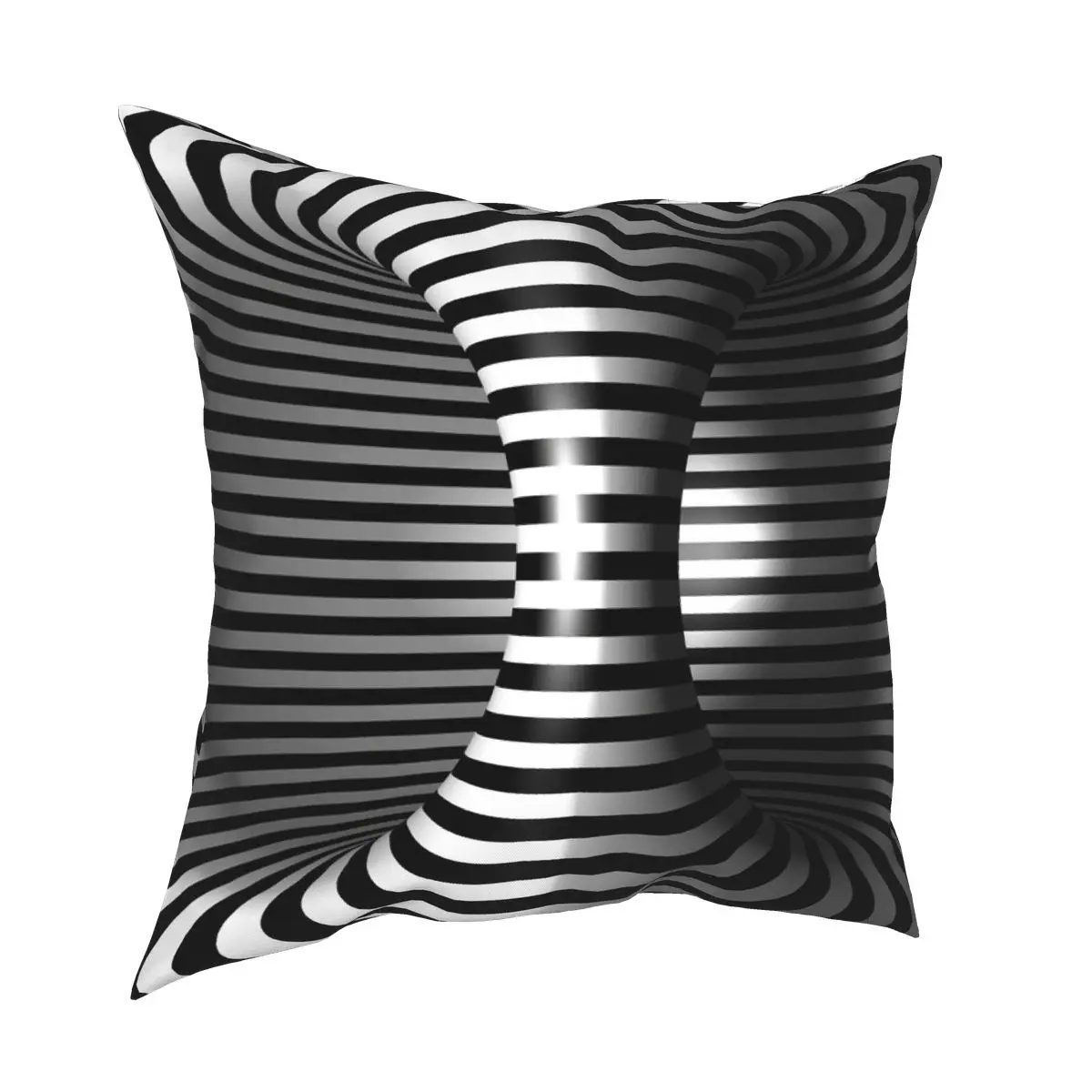 Optical Illusion Of A 3d Torus Cylinder Square Pillowcase Polyester Pattern Decor Throw Pillow Case for Room Cushion Cover 18