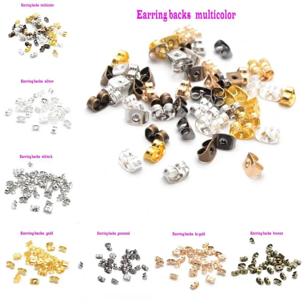Ocena biżuterii Diy 6*4mm metalowy kolczyk tylna zaślepka DIY tworzenia biżuterii