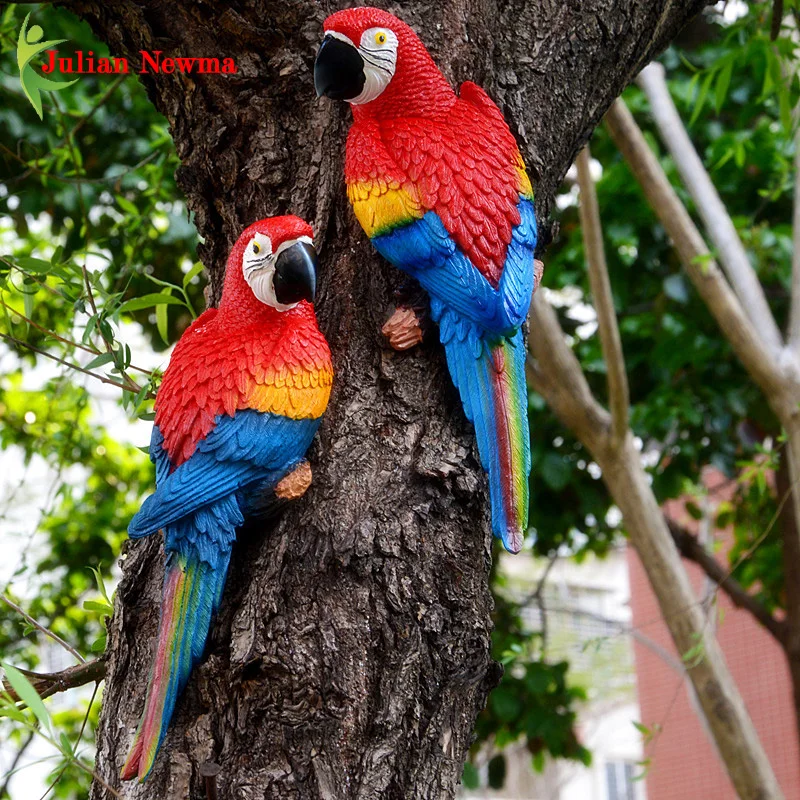 

garden Parrot Ornaments outdoor Miniature jardin loro decoracion jardineria artificial bird tuin decoratie gardening accessories