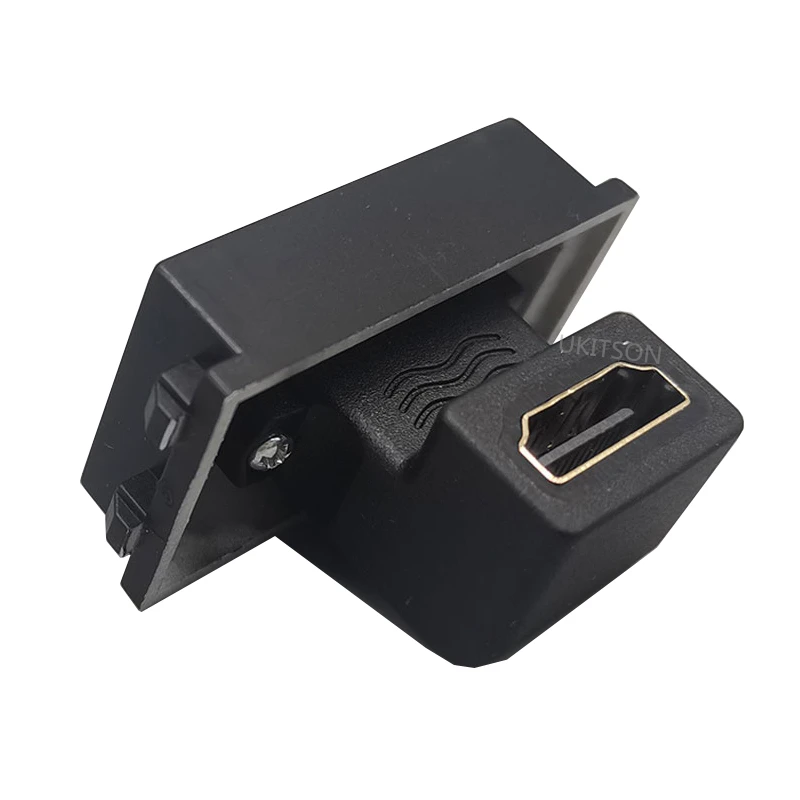 Zwarte Kleur Bocht Hdmi2.0 Vrouwelijke Module Elleboog Hdmi-Compatibele Sleuf 90 Graden L Hdmi Socket Connector Voor Dvd Video Audio Plug