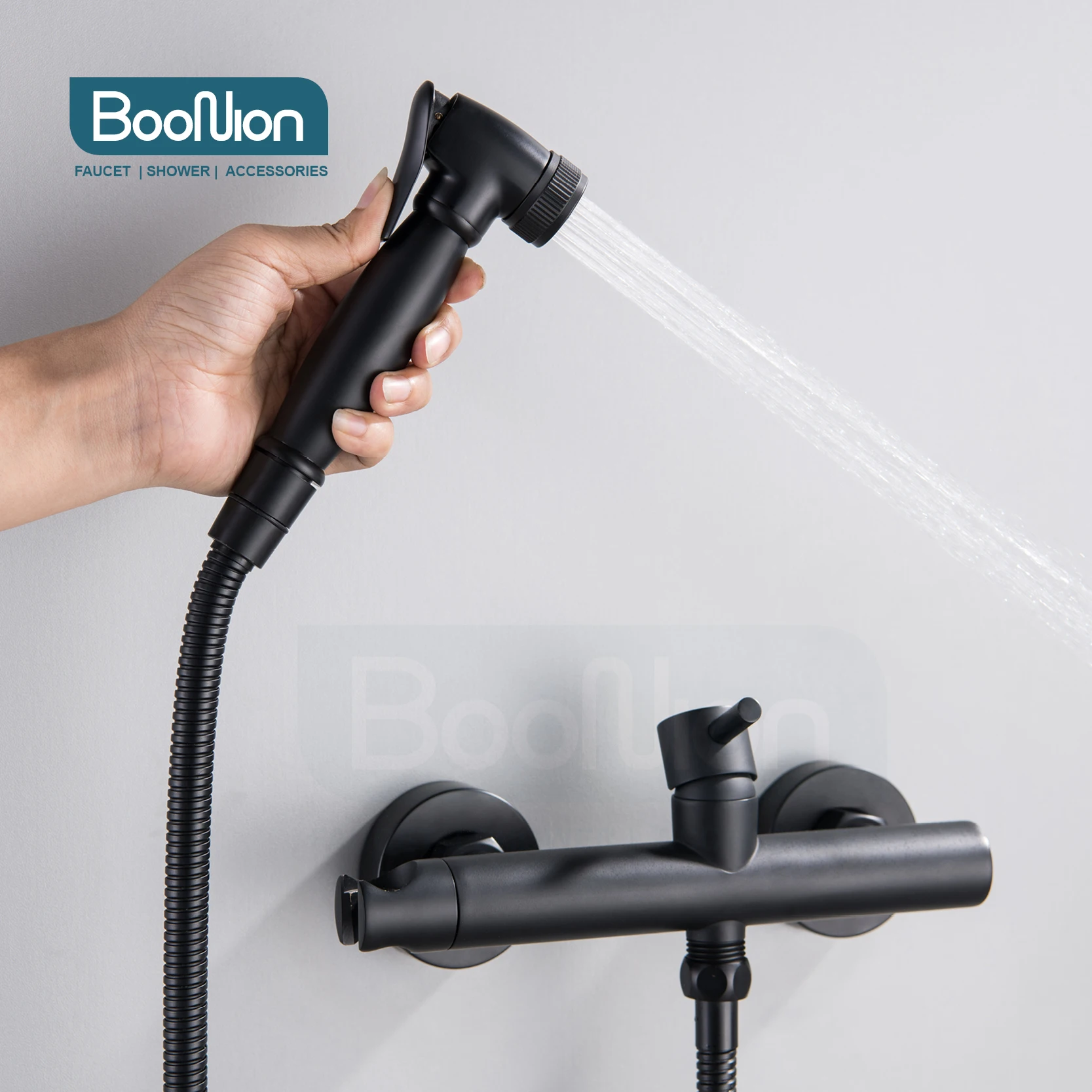 

Boonion Bidet faucet Brass Matte black plated shower faucet Hot and cold faucet shower faucet Toilet faucet Minimalist style