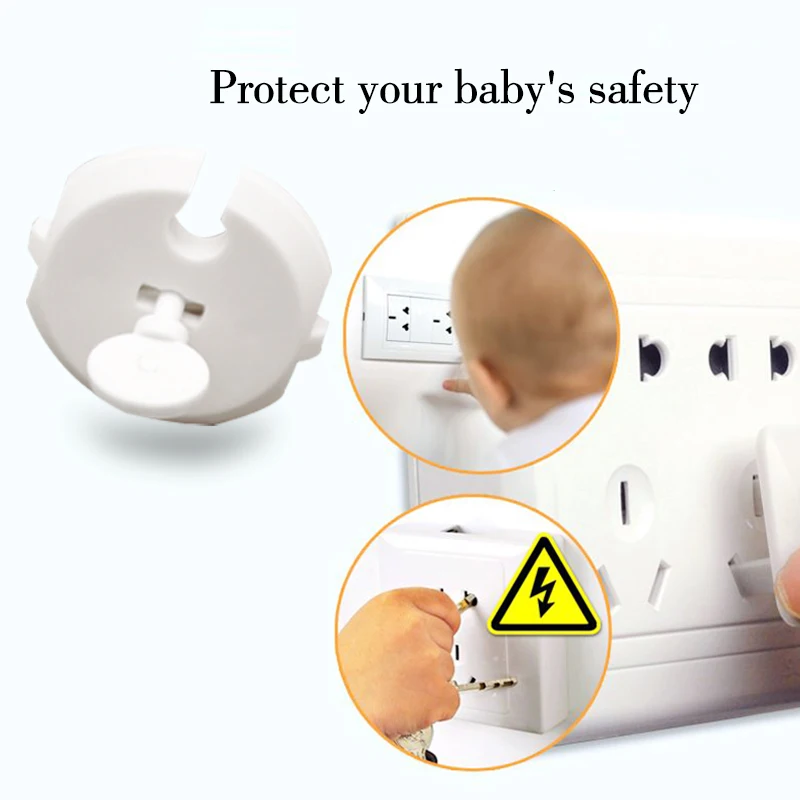 6pcs+1 Key France EU Power Socket Electrical Outlet Baby Children Safety Guard Protection Anti Electric Plug Protector Cover Cap