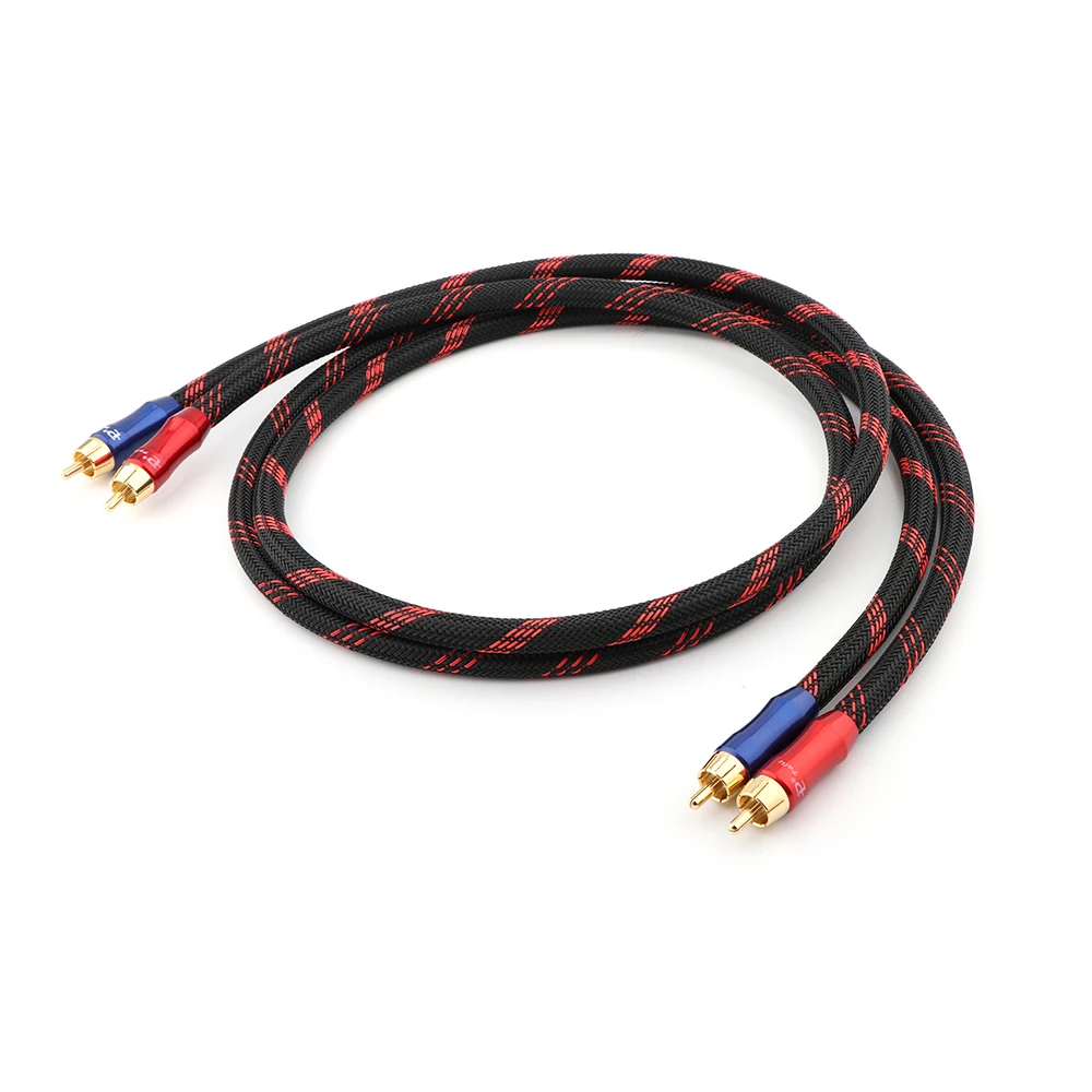 X401 YTER 99,9998% OCC Kupfer RCA-Kabel, Hochleistungs-Premium-Hi-Fi-Audio 2RCA zu 2RCA Verbindungskabel – Detail 1