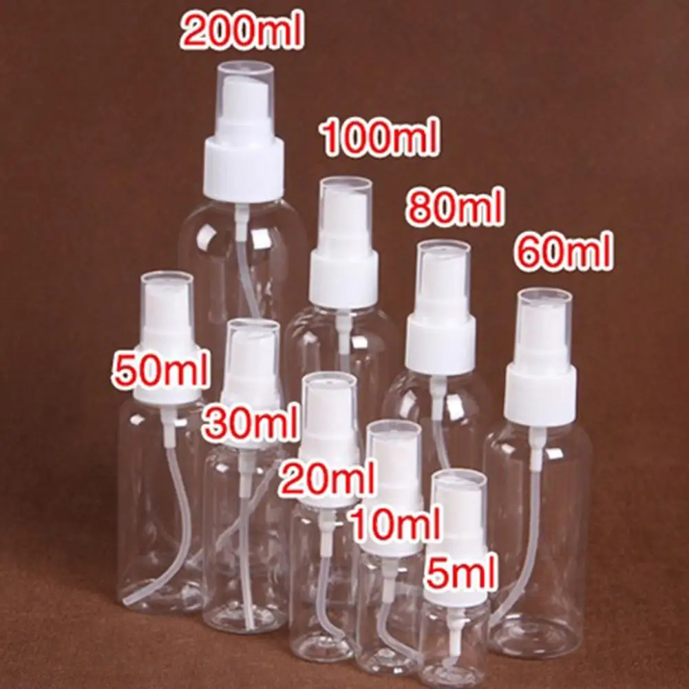 

Portable Travel 5 /10 /20 /30 /60 /80 /100/ 120 ml transparent spray bottle small watering can cosmetic fragrance spray bottle