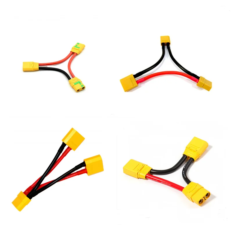 Deans EC3 EC5 JST XT60 XT90 XT90S MPX Tamiya Serial Parallel Battery Adapter Connector With 20/12/10awg Wire Cable for RC Hobby
