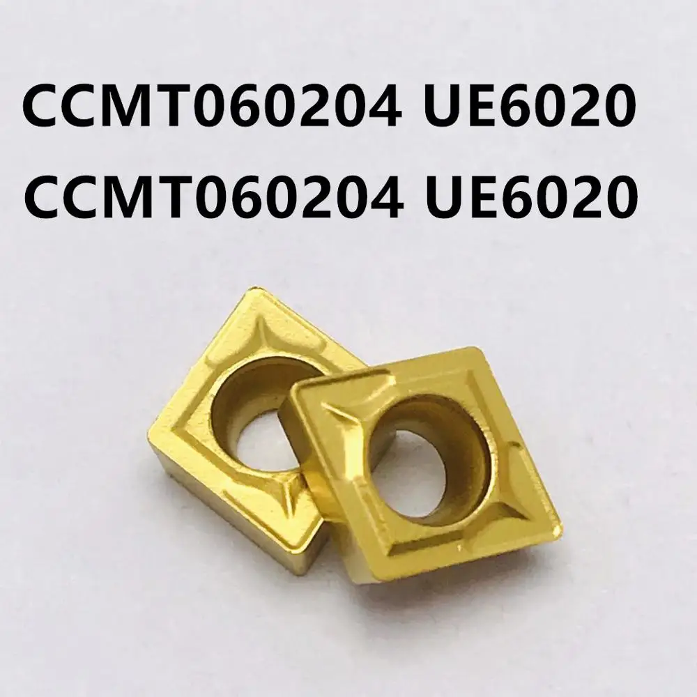 10 pz CCMT060204 UE6020 lega dura universale di alta qualità CCMT060204 UE6020 tornio CNC accessori per macchine utensili utensile per tornitura