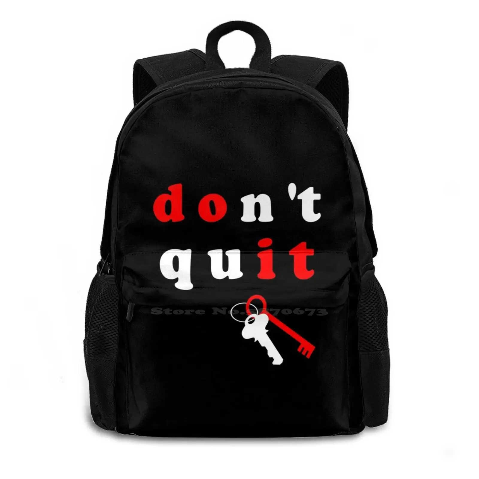 Don't Quit Do It N’abandonne Pas Fais Le Large Capacity School Backpack Laptop Travel Bags Dont Quit Do It Exercise Fitness