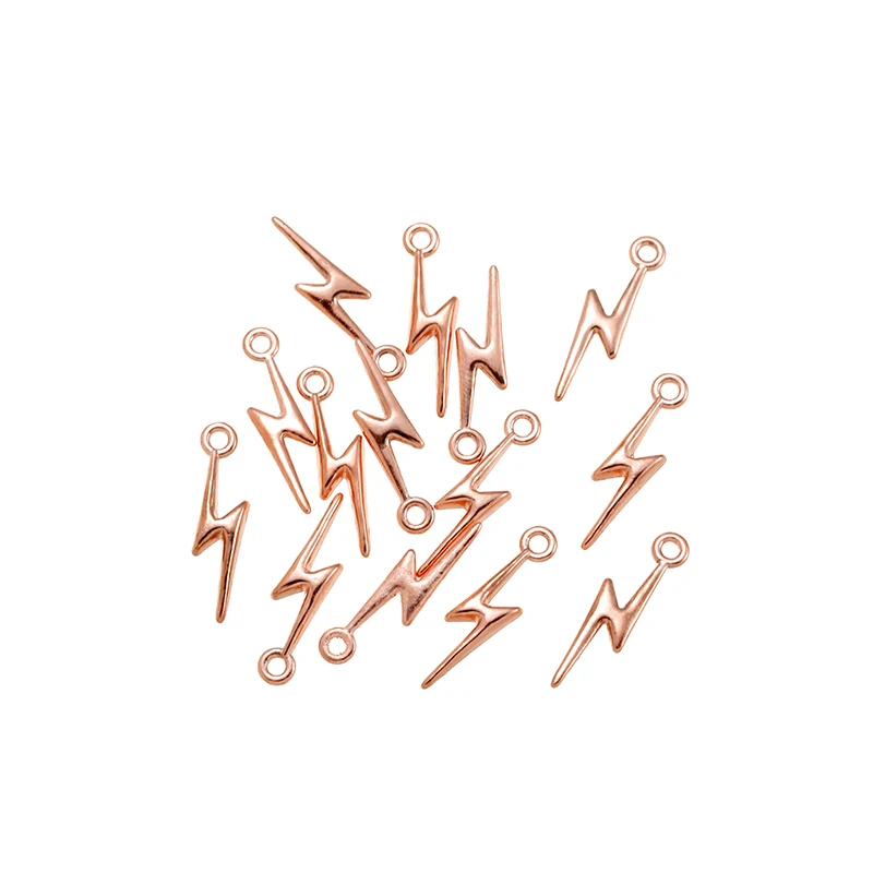 40pcs Antique Silver Lightning Charms for DIY