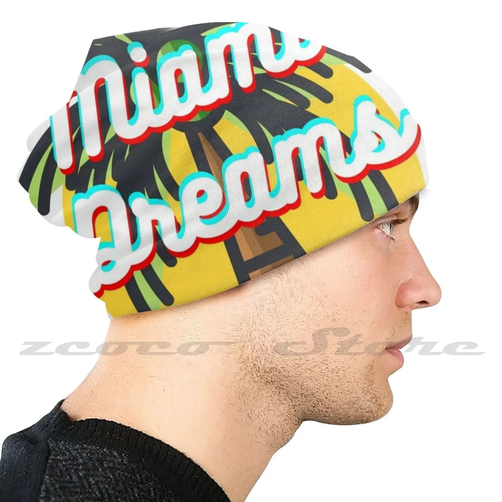 Dreaming Of Miami Mask Cloth Reusable Print Filter Washable 80S Vintage 80 S 1980S Cool Classic 70 S 90S 1990S 70S 90 S Arcade