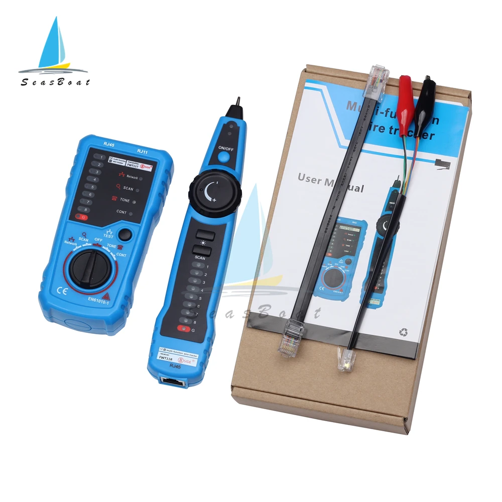 Imagem -02 - Fio de Telefone Rede Rastreador Tracer Toner Ethernet Lan Cabo Testador Detector Linha Localizador Gadgets Fwt11 Rj11 Rj45 Cat5 Cat6