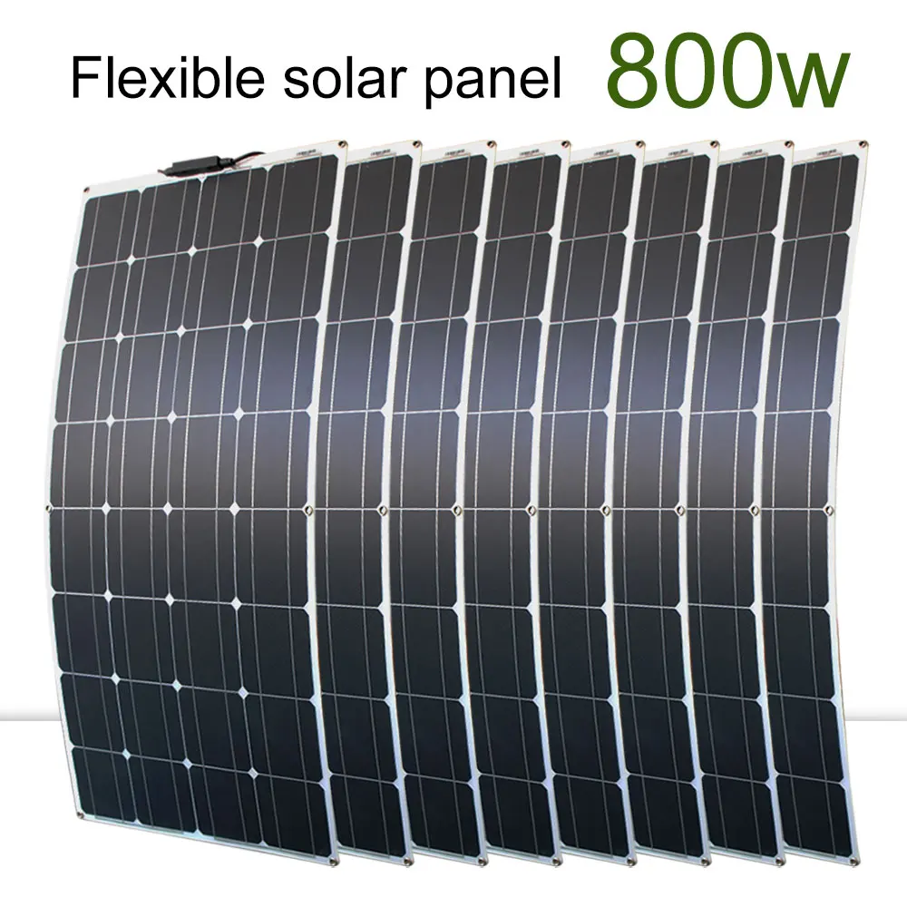 DGSUNLIGHT 100W 200W 12V Draagbaar Zonnepaneel Flexibel 18V 800W Paneelcellen Monokristallijn Silicium