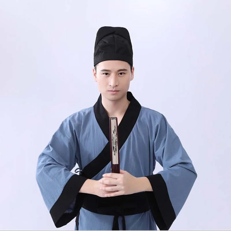 Hanfu Hat Men Futou TANGJian Tangzhi Hat Headdress Hanfu Mingzhi Headdress Ancient Fittings Black Confucian Towel For Men